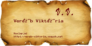 Veréb Viktória névjegykártya